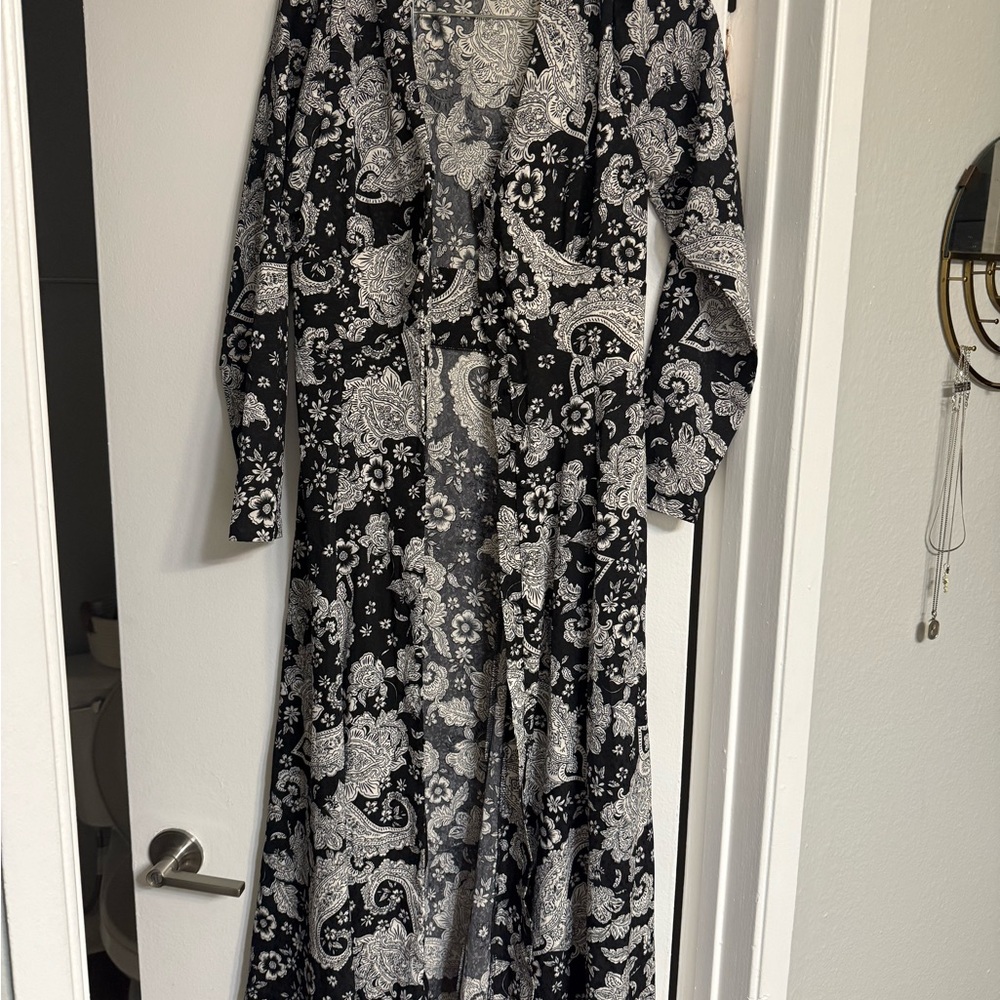 Nasty Gal Black and White paisley Women's dress